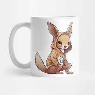 Cartoon Kangaroo Wearing Hoodie Mug